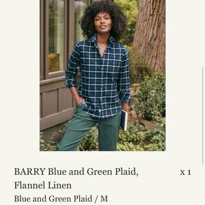 Frank & Eileen Barry Button Down Shirt Plaid Flannel